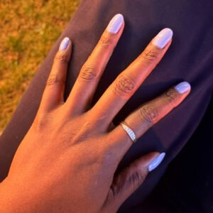 Stella & Emilie Lavender gel polish on nails